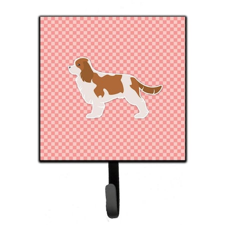 Jensendistributionservices Cavalier King Charles Spaniel Checkerboard Pink Leash or Key Holder MI1710778